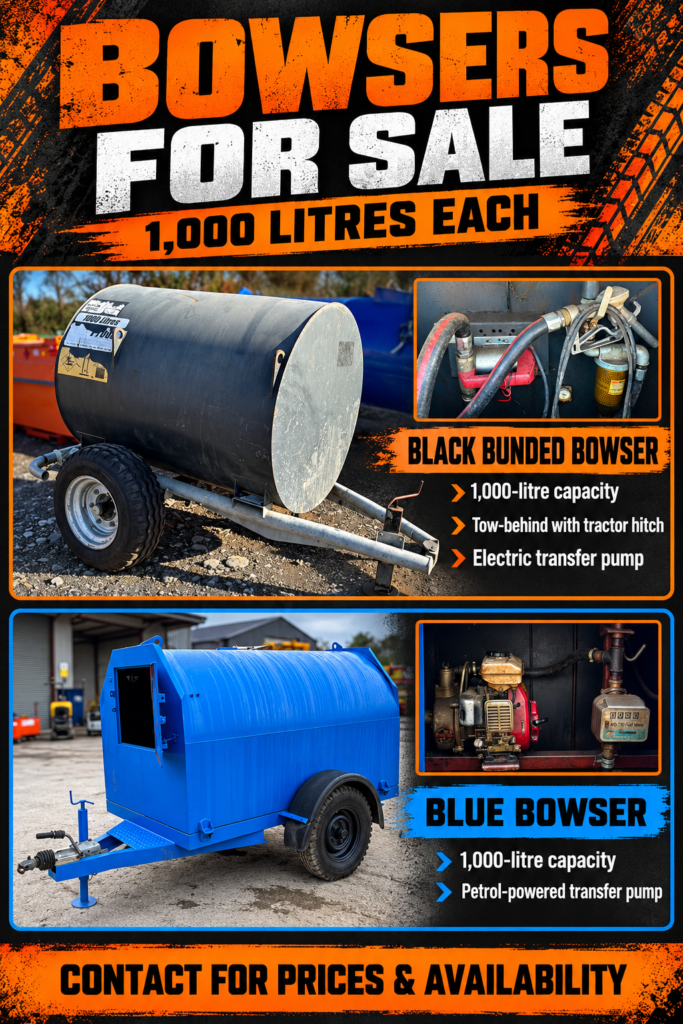 1,000-Litre Bowsers for Sale – Choice of Two